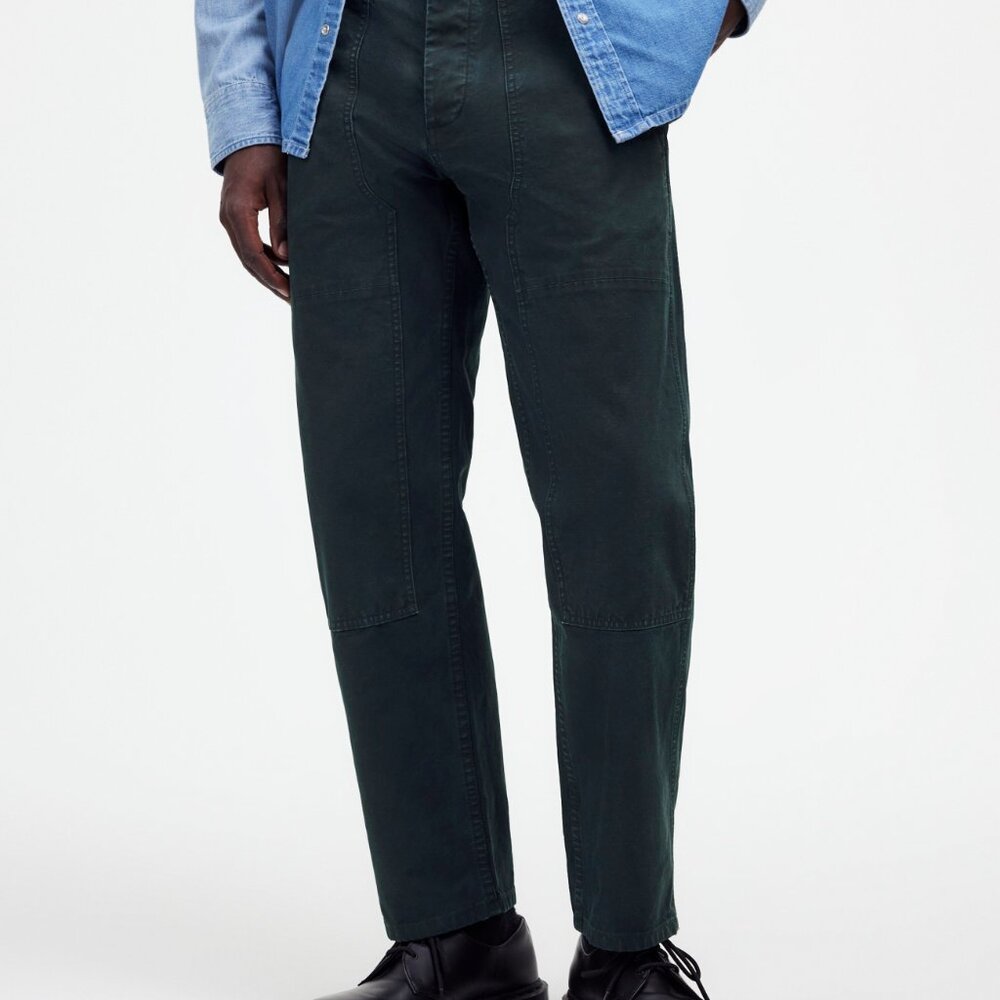 Madewell Relaxed Straight Workwear Pants - Navy Blue